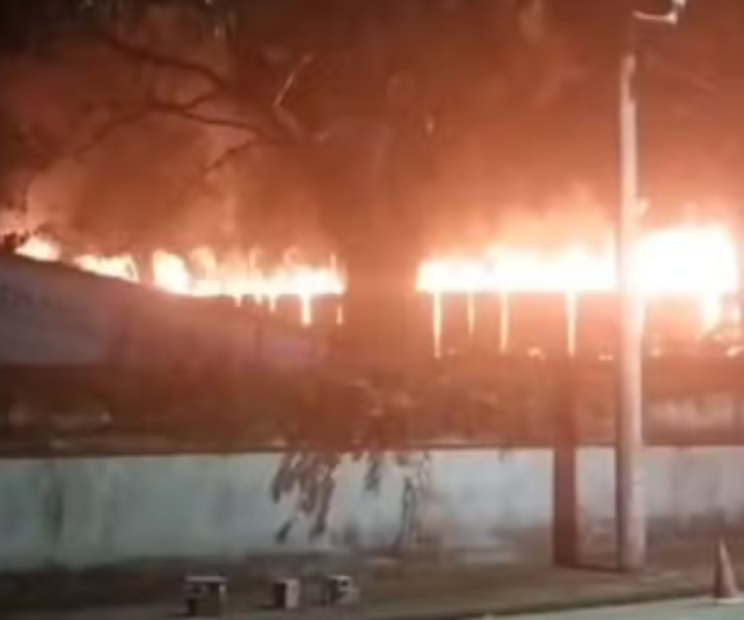 Criminosos incendeiam trem com carga de celulose entre São Vicente e Cubatão