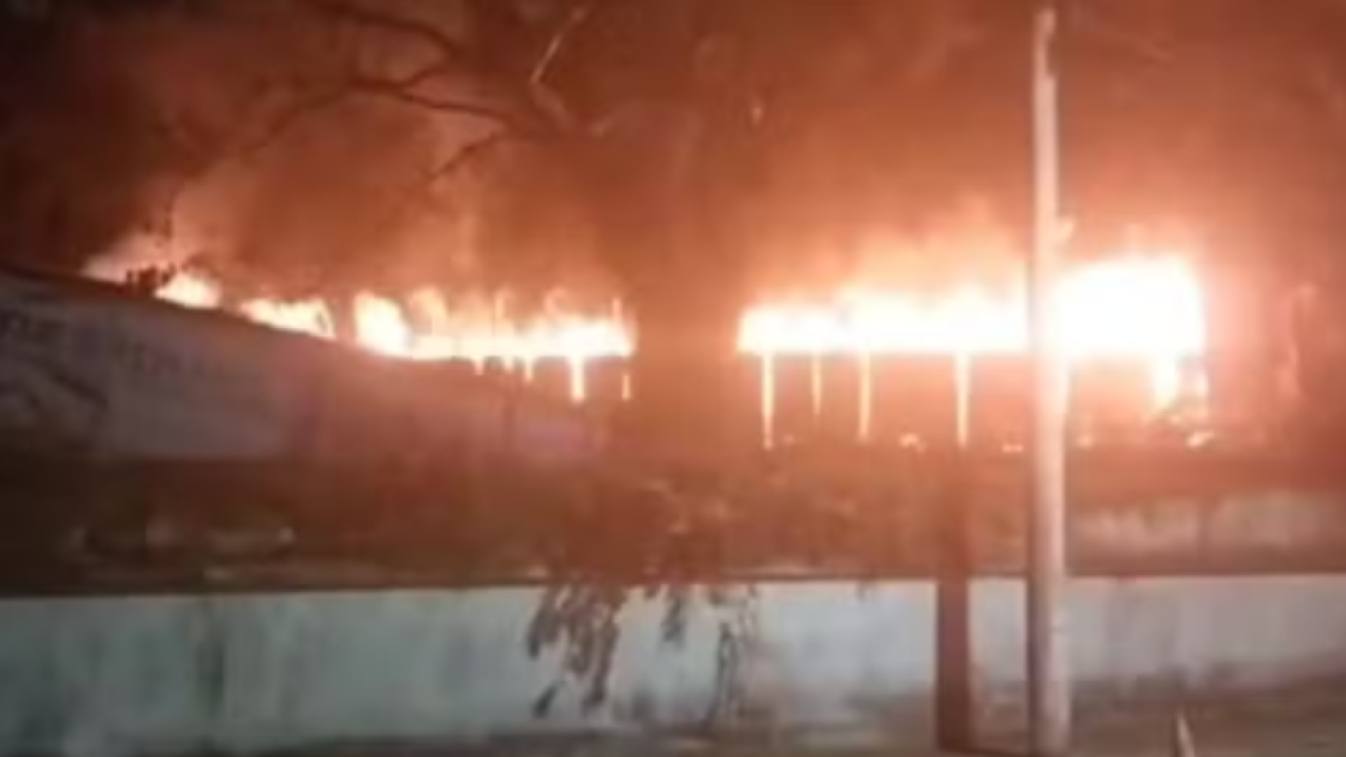 Criminosos incendeiam trem com carga de celulose entre São Vicente e Cubatão