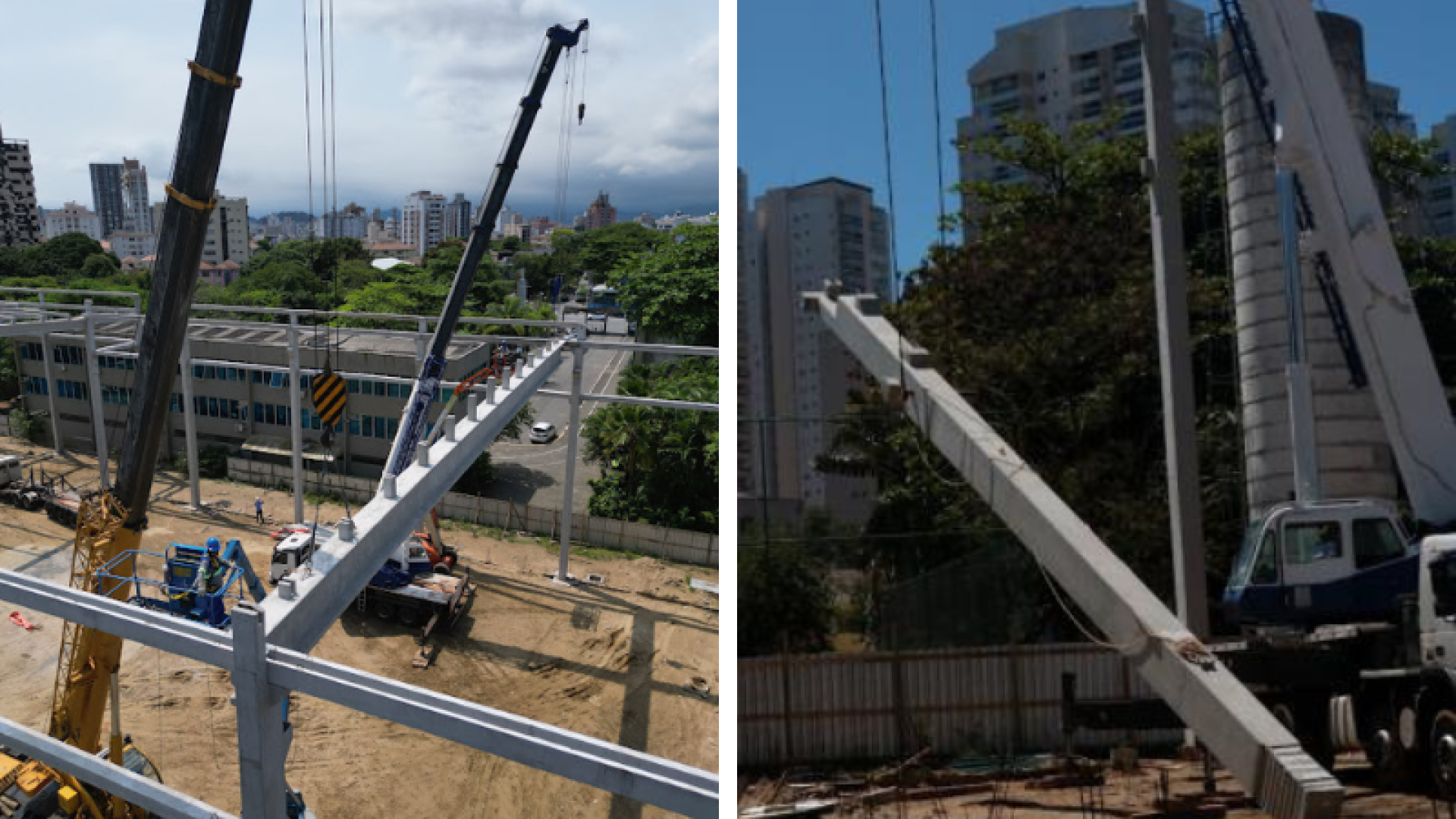 Quadras do Complexo Rebouças avançam com instalação de cobertura em Santos