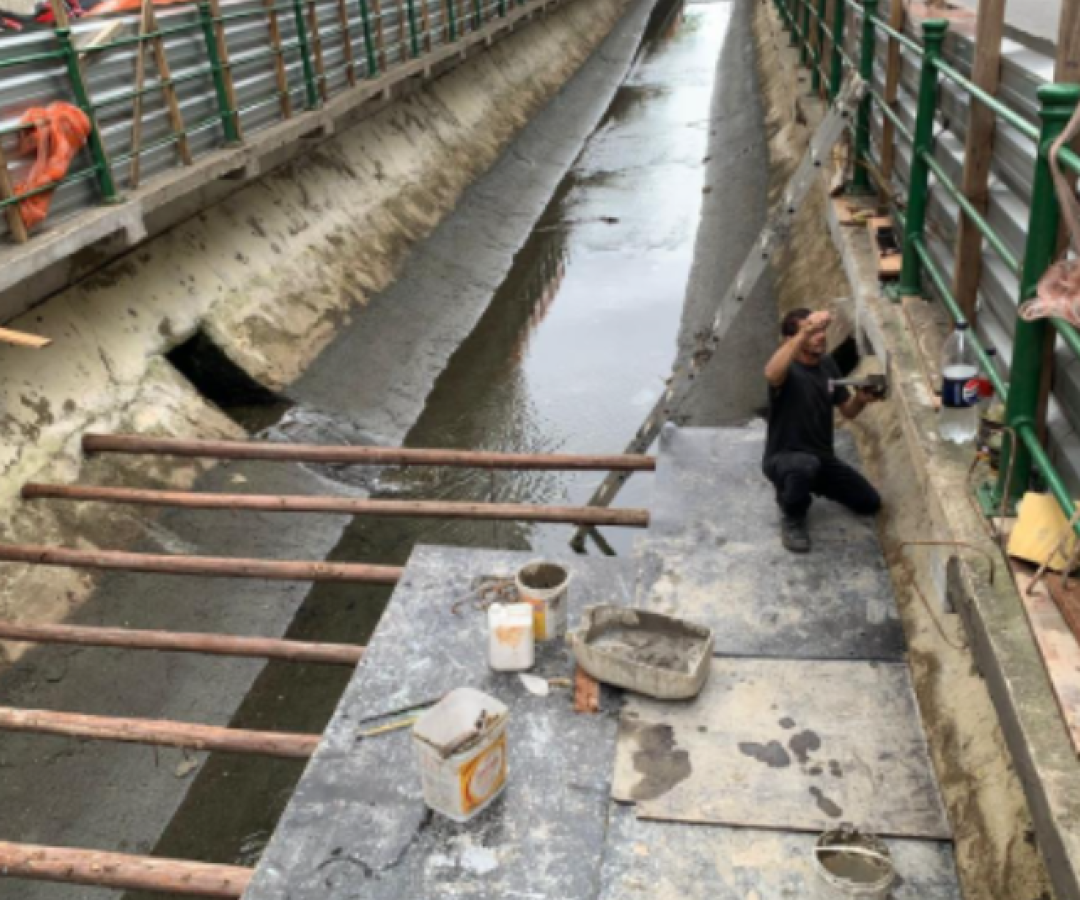 Obras de recuperação da ciclovia do Canal 4, em Santos, entram na fase final