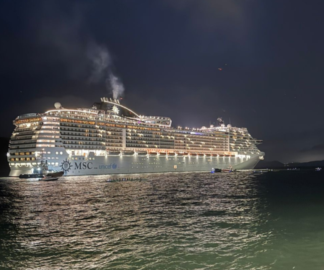 orto de Santos recebe MSC Preziosa e inaugura temporada de cruzeiros
