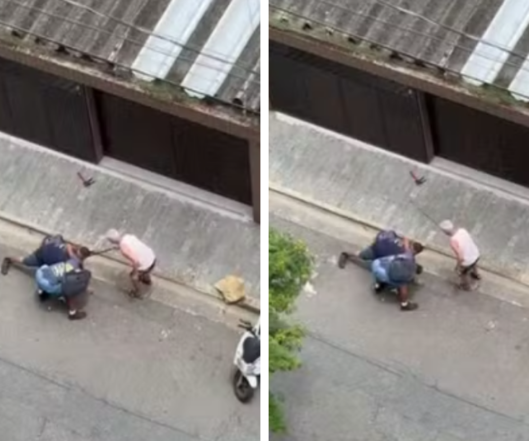 Ladrão é contido com bengaladas após roubar idoso em Santos