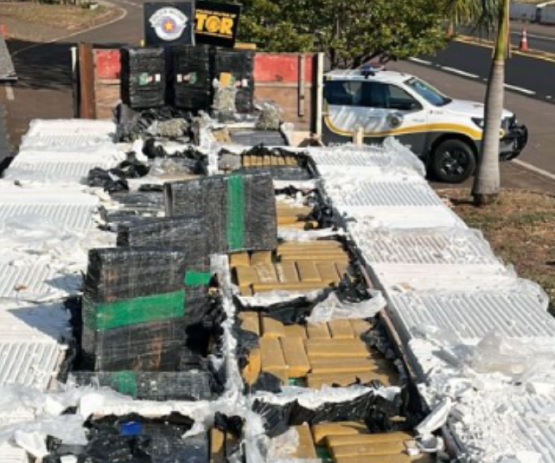 Megaapreensão em SP: quase 8 toneladas de maconha são encontradas em caminhão com carga de gesso