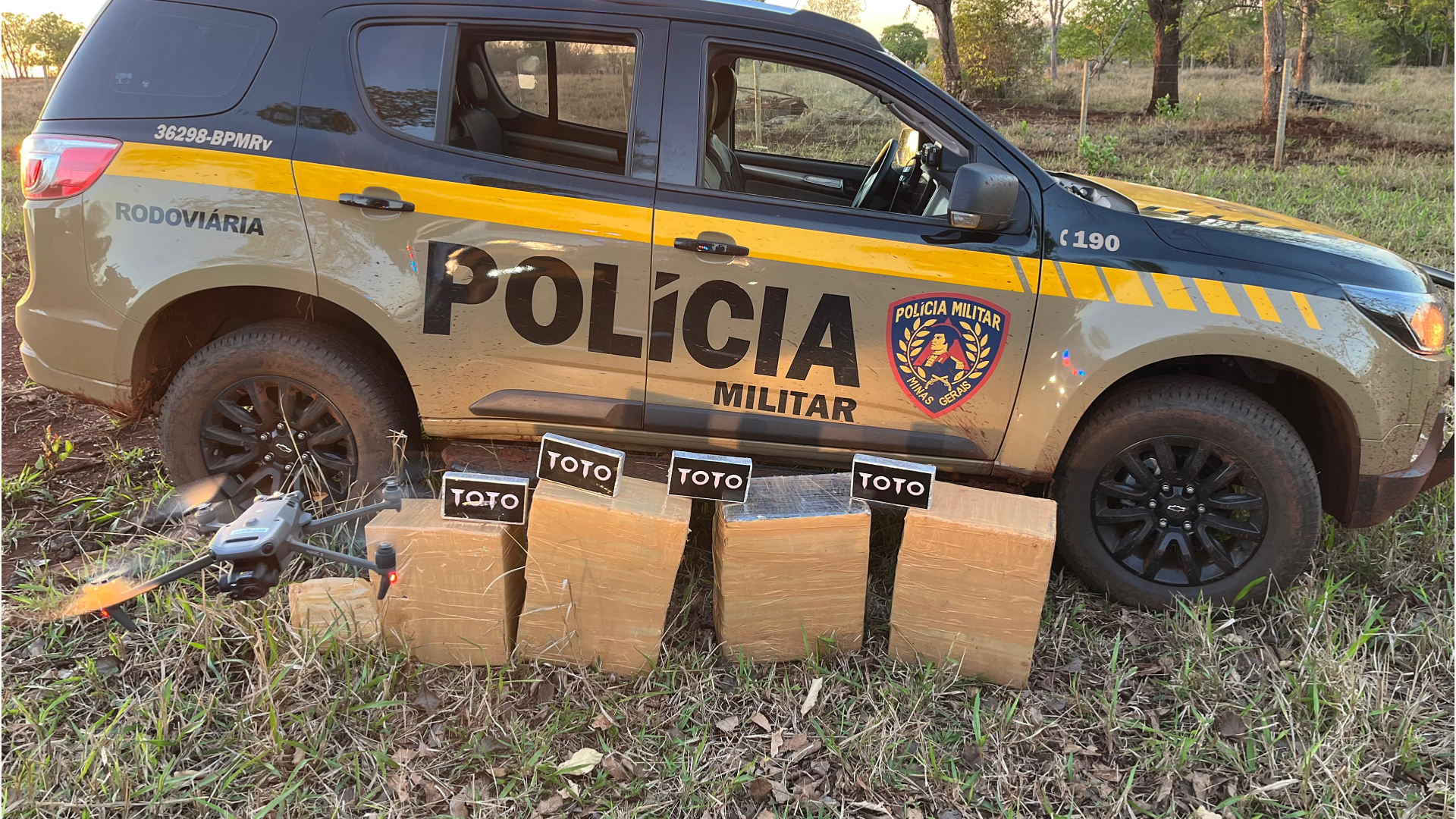 PM apreende 160 quilos de cocaína em rodovia entre Iturama e Carneirinho