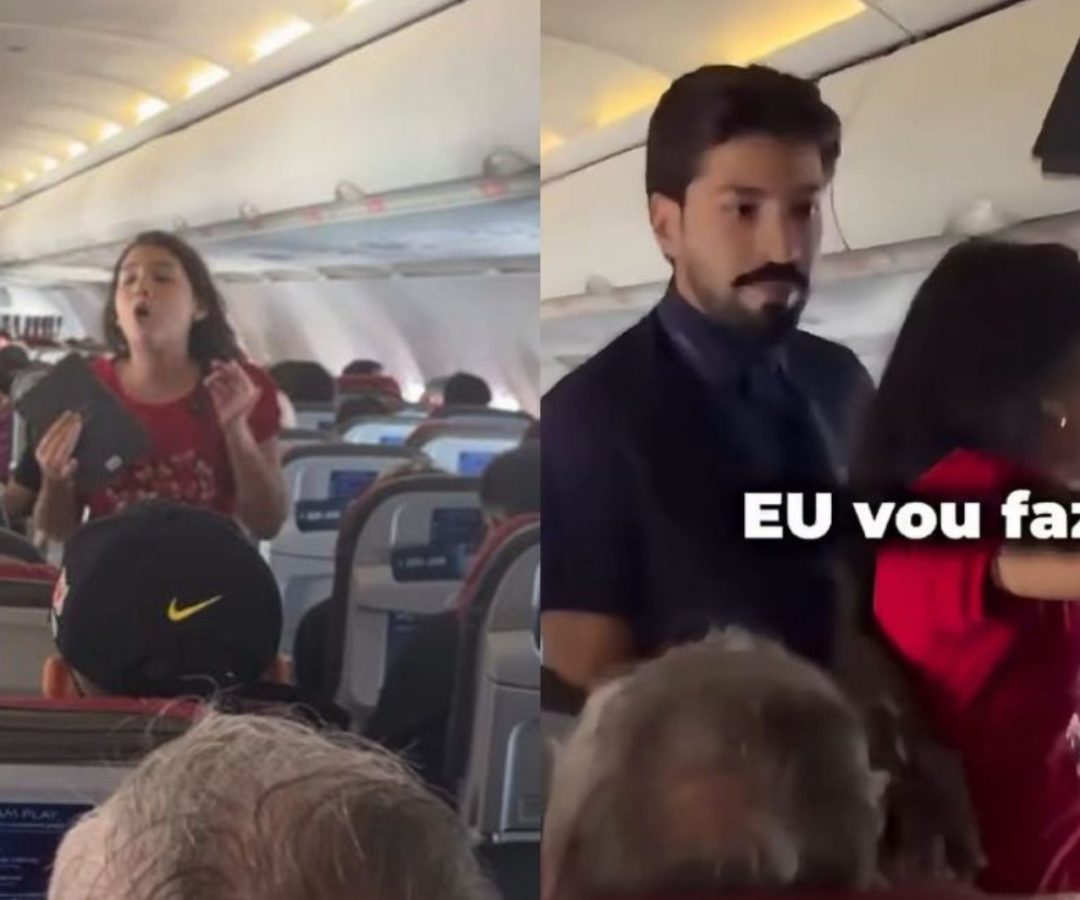 Pastora mirim é contida ao pregar em voo da Latam