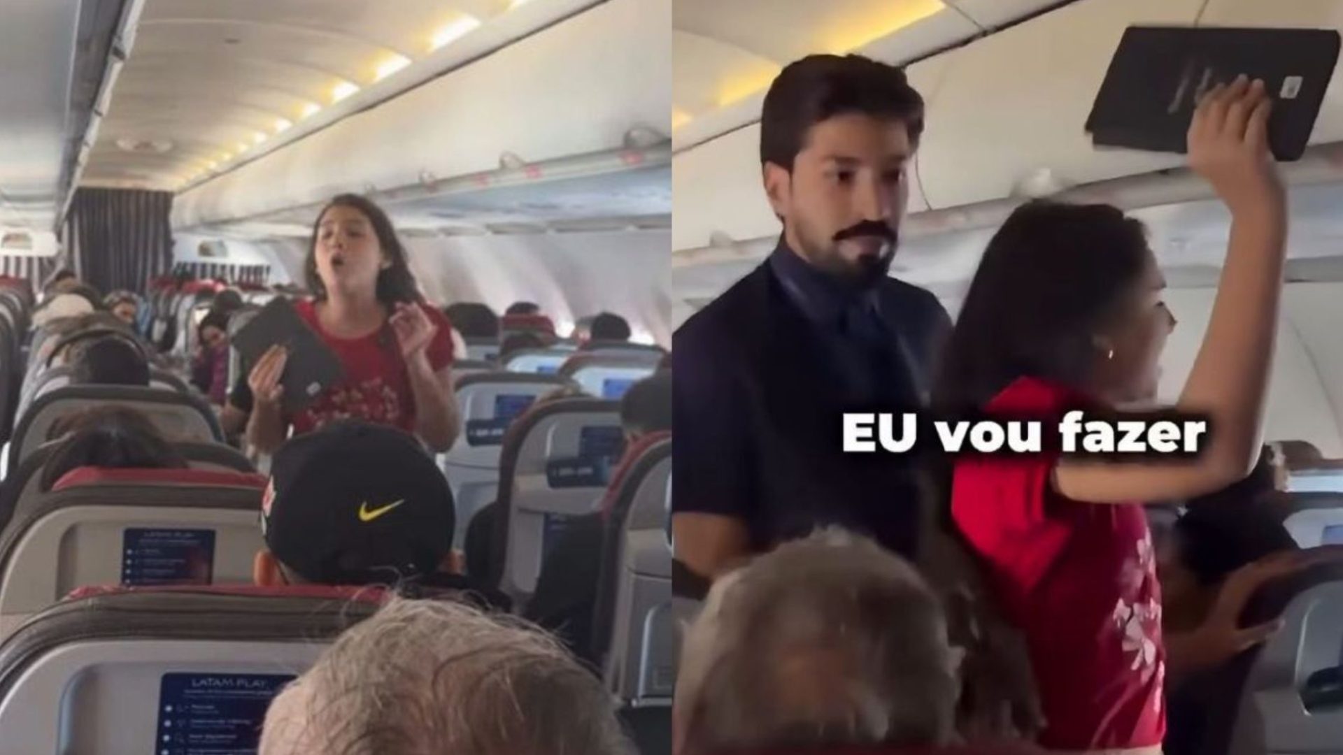 Pastora mirim é contida ao pregar em voo da Latam