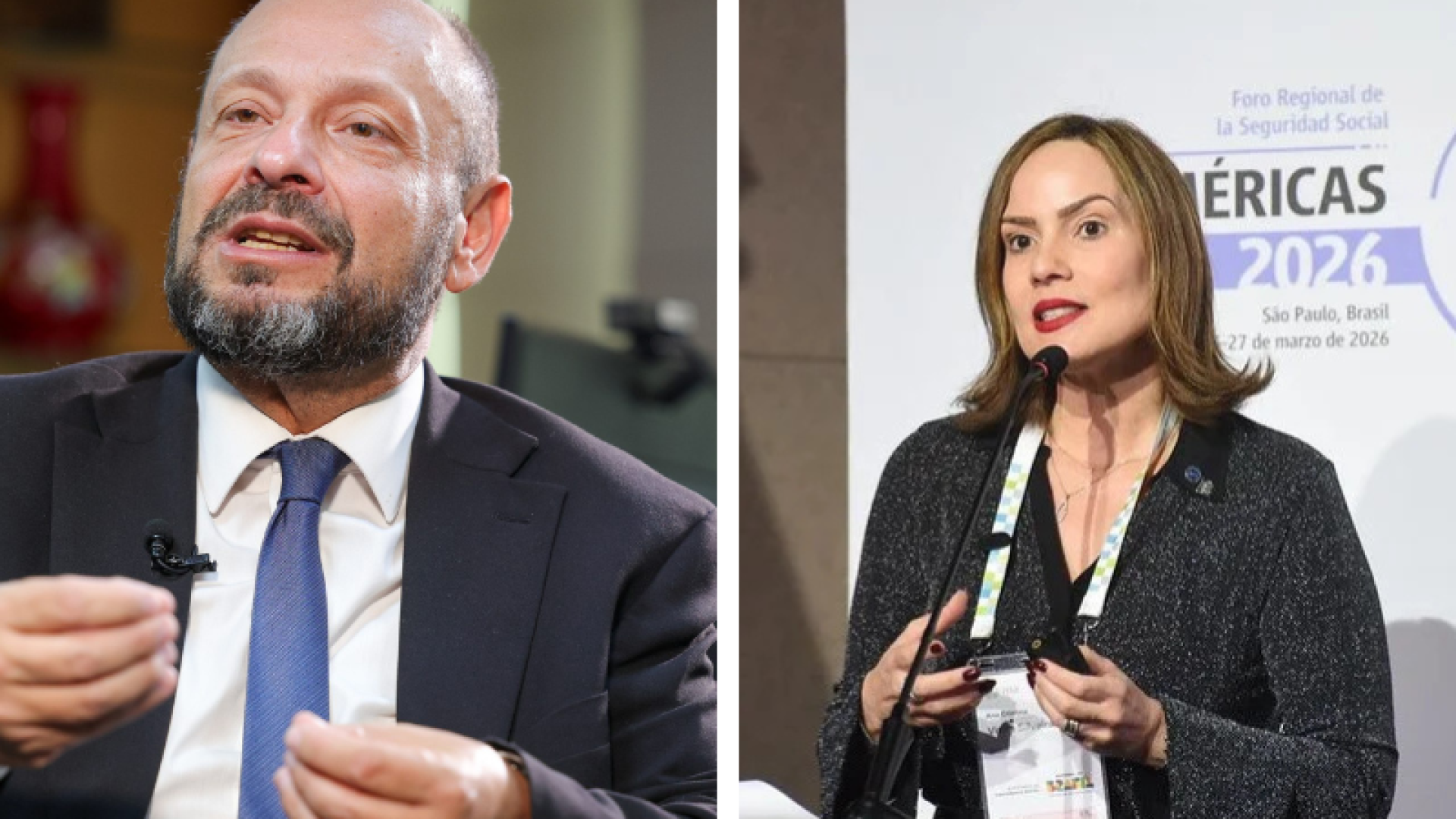 Gilberto Junior e Ana Cristina Silveira, ambos, presidente do INSS