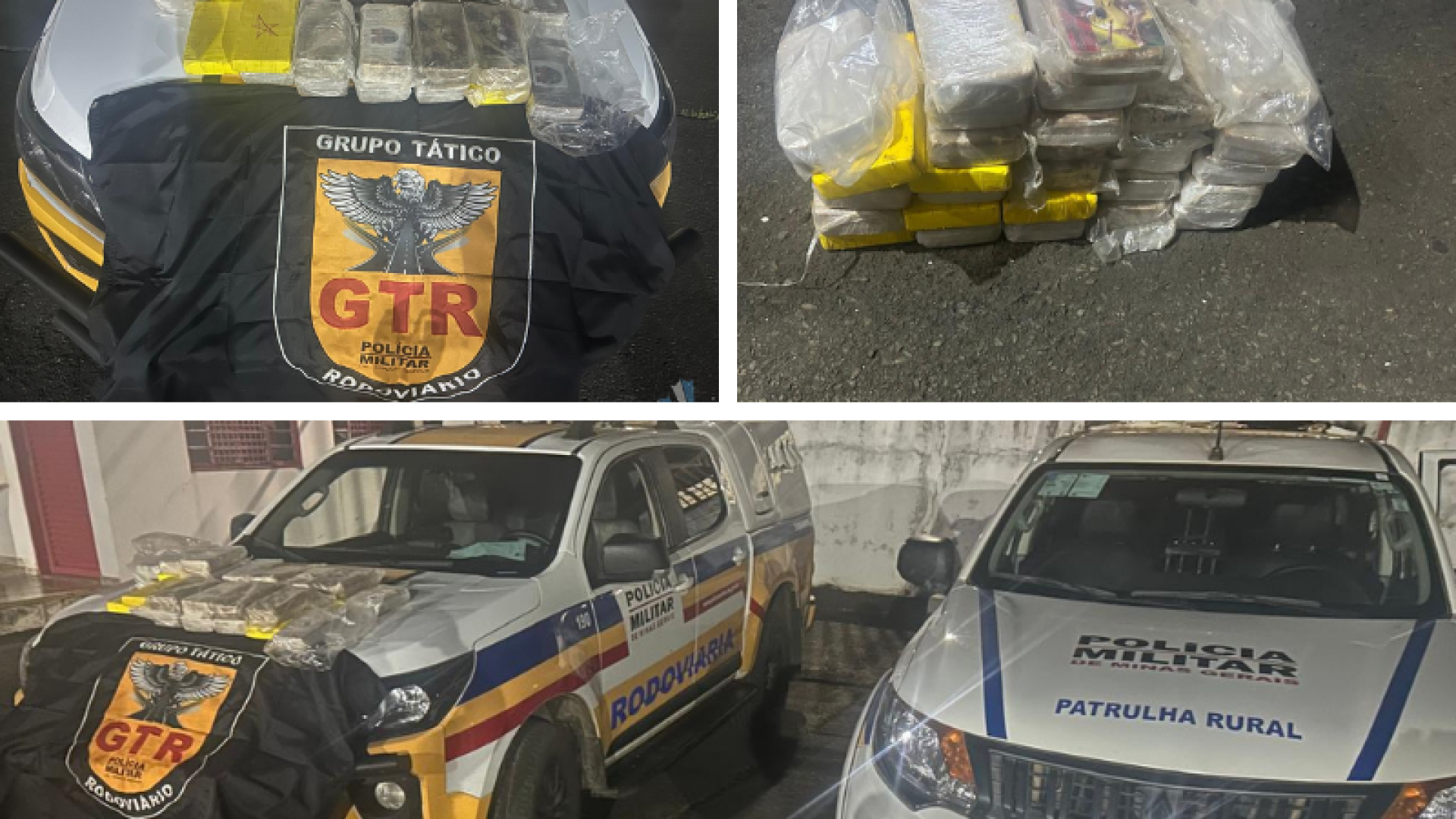 Polícia apreende R$ 1,4 milhão em cocaína na BR-354, em Campos Altos