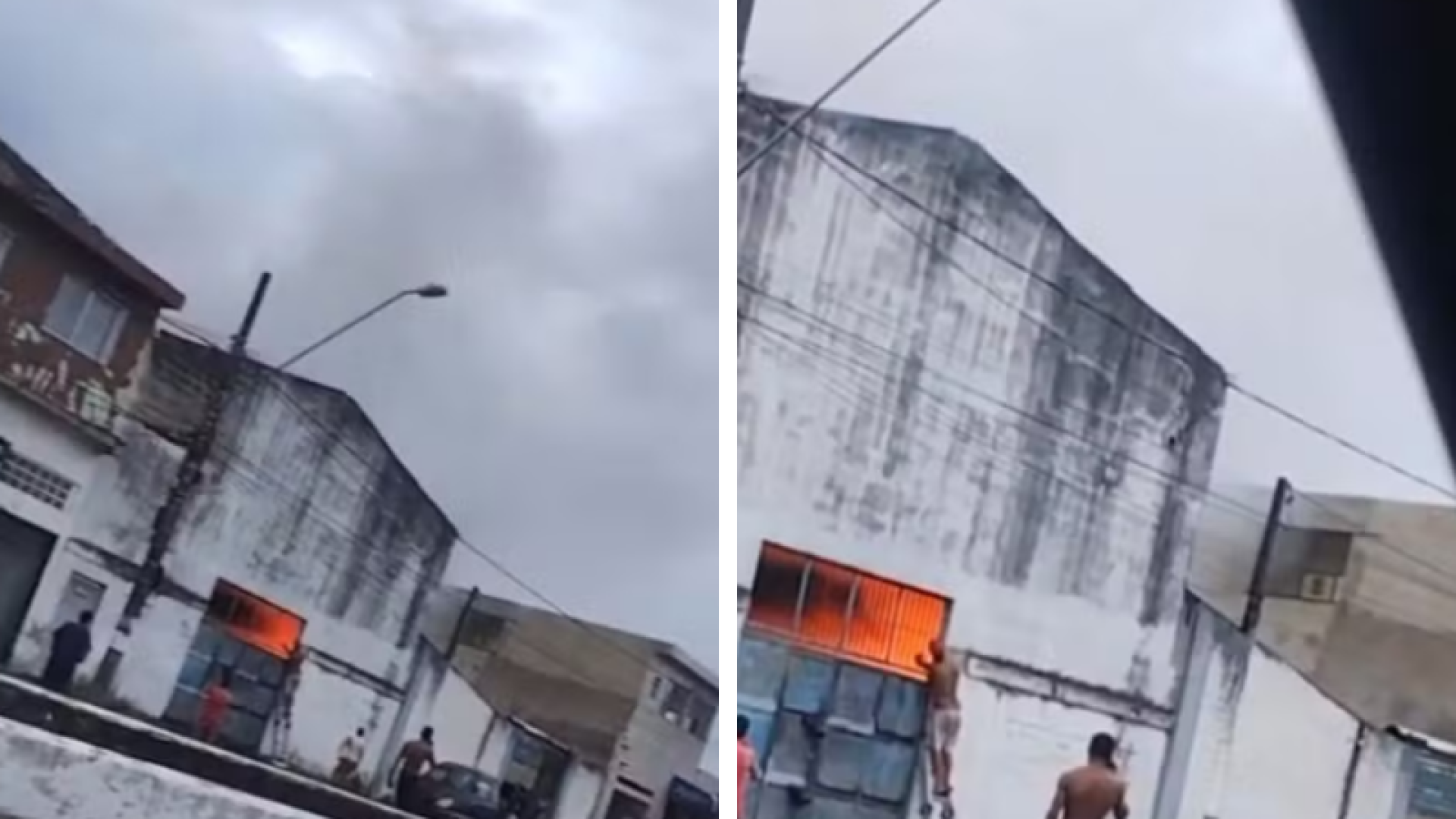 Incêndio atinge fábrica de velas em São Vicente e mobiliza bombeiros