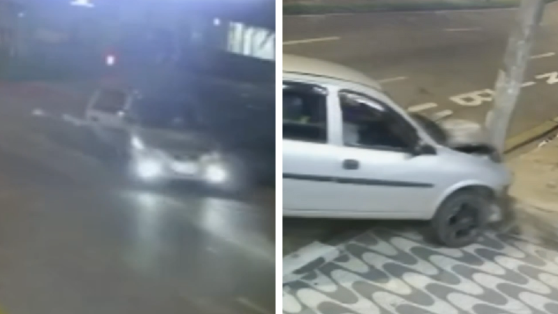 Bebê cai de carro em movimento e é resgatado por motociclista após motorista bater em poste em Sorocaba