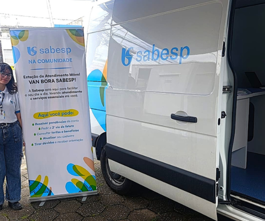 Atendimento itinerante ‘Van Bora’ da Sabesp estará esta semana em Itanhaém e Peruíbe
