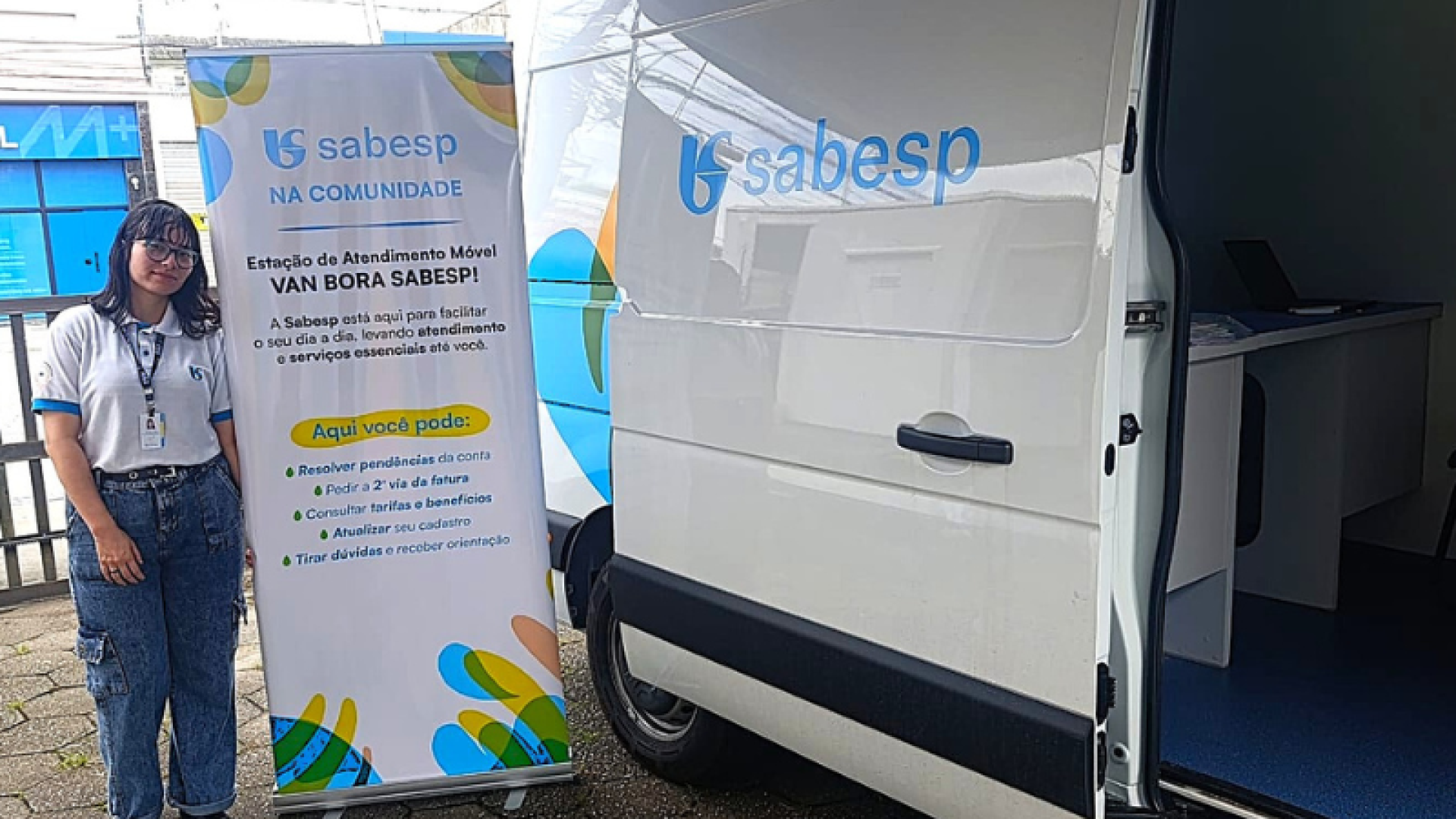 Atendimento itinerante ‘Van Bora’ da Sabesp estará esta semana em Itanhaém e Peruíbe