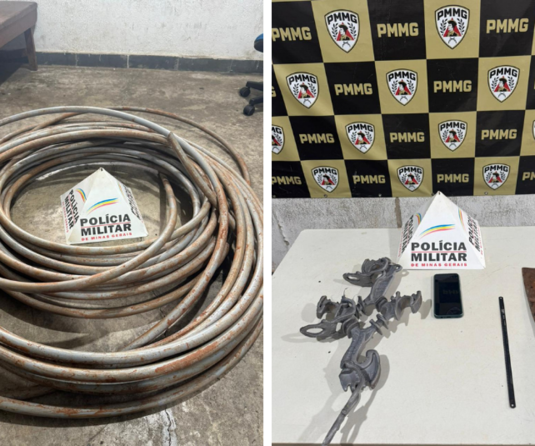Homem é preso com 50 metros de fios furtados de propriedade rural em Uberaba