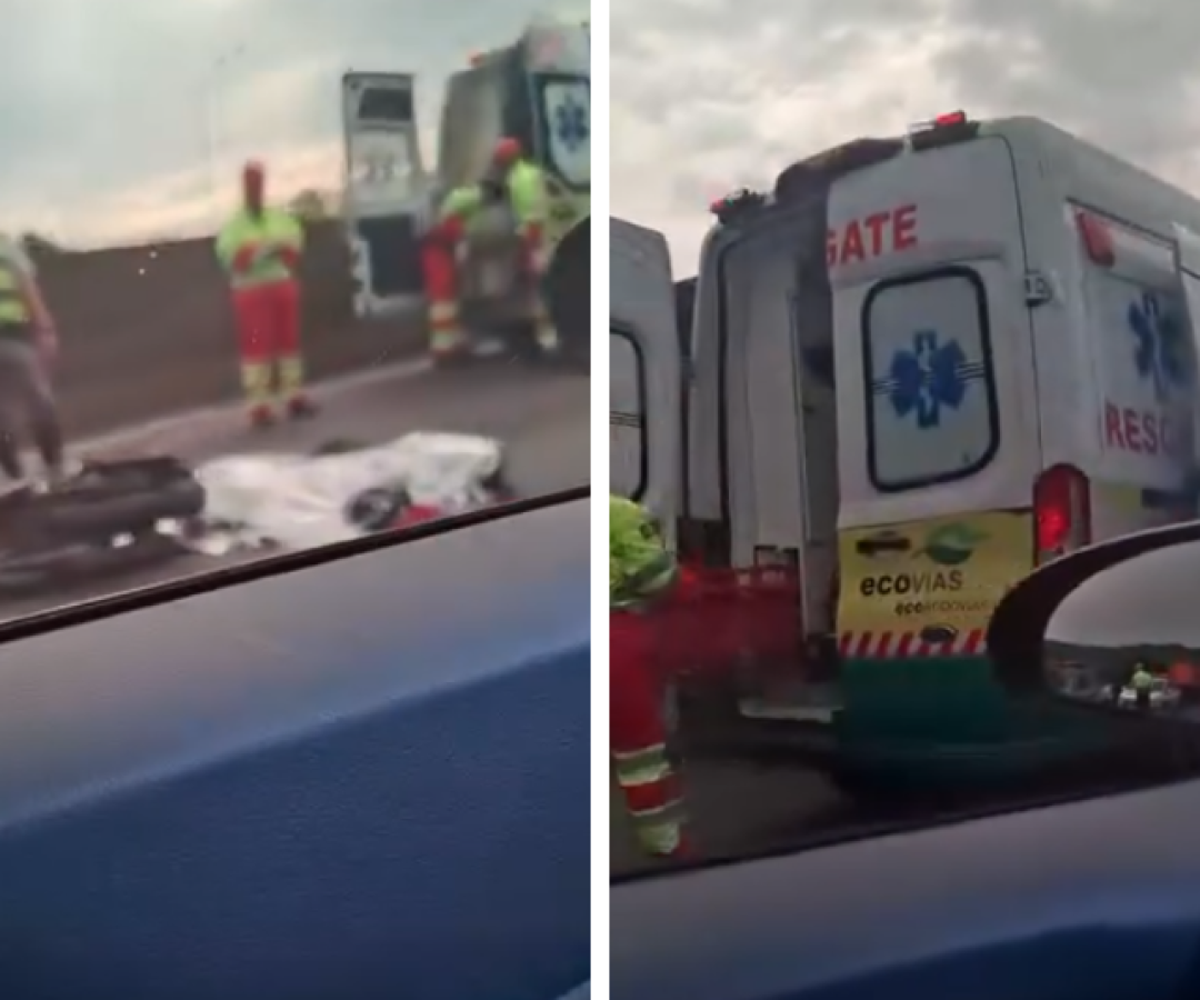 Motociclista morre atropelado por caminhão na Anchieta, em Cubatão