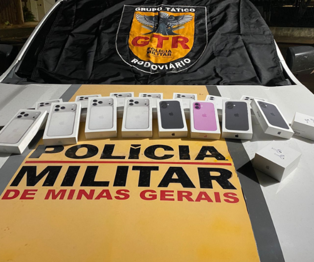 PM apreende R$ 160 mil em produtos sem nota fiscal na MG-255, em Frutal