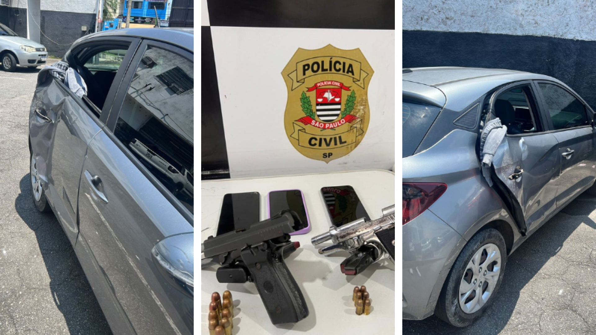 Polícia Civil desarticula quadrilha armada após perseguição no Guarujá