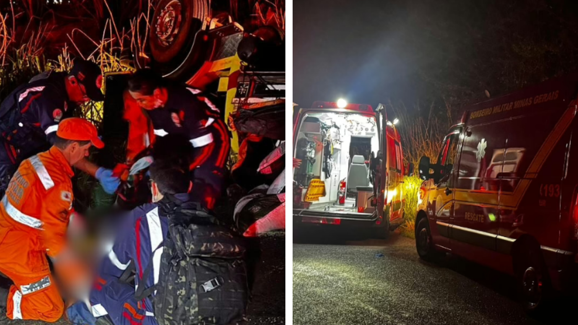 Caminhão carregado com adubo capota e deixa motorista ferido em Uberaba