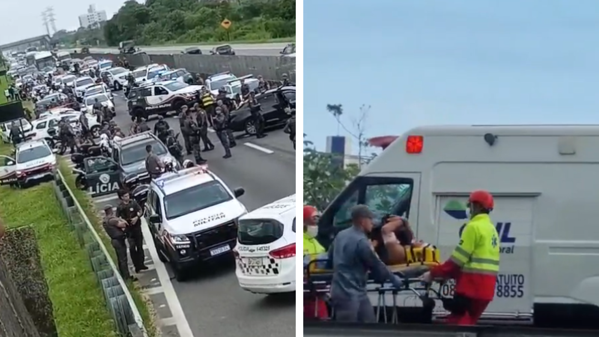 Policial da reserva em surto é baleado após perseguição na Baixada Santista