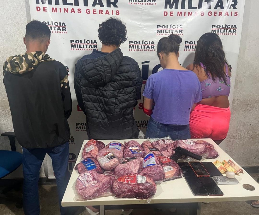 Pelo menos três supermercados tiveram ação criminosa (foto: ASCOM/PMMG)