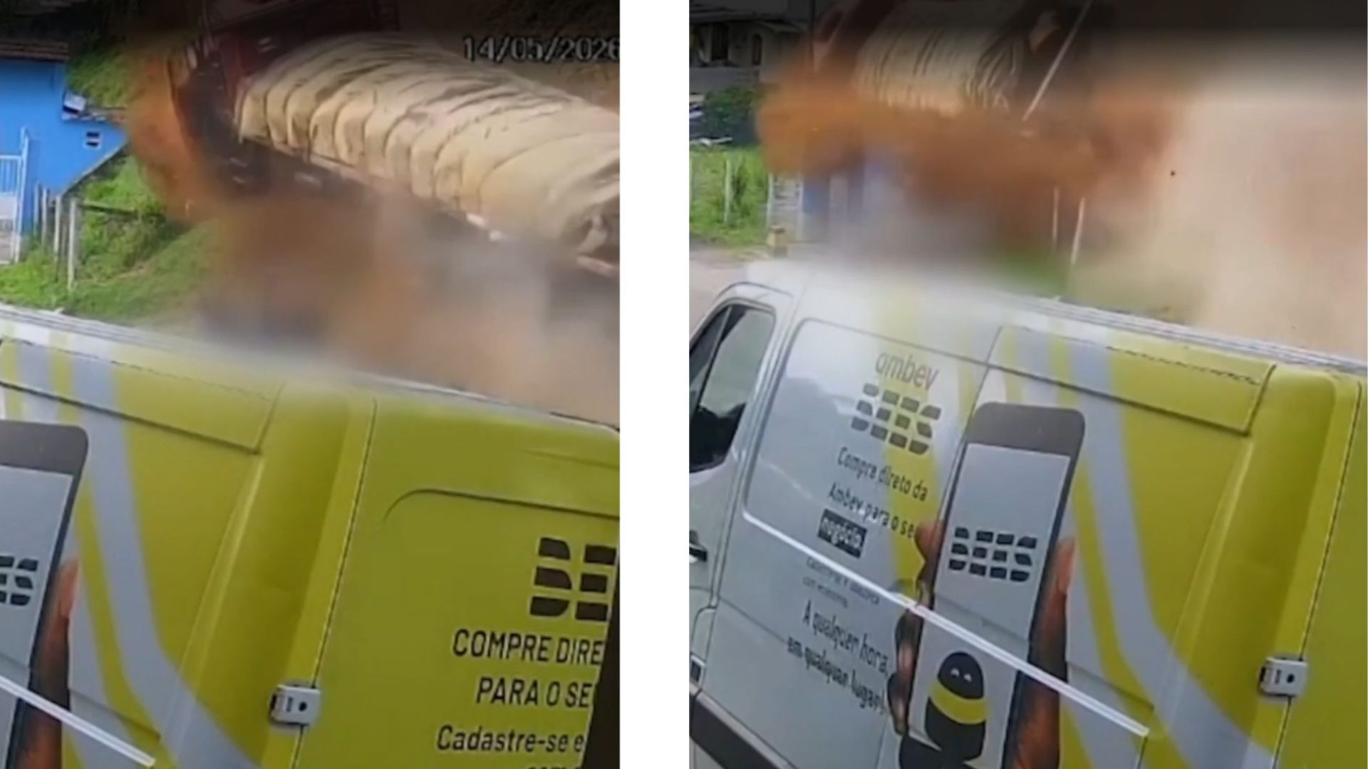 caminhão sem freio na Serra do Rio