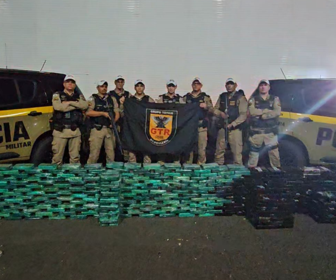 PM Rodoviária apreende mais de meia tonelada de cocaína em Campina Verde