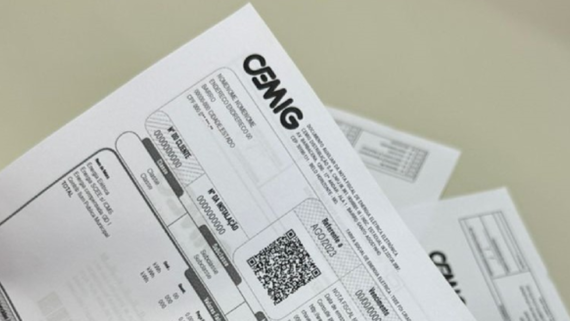 conta de energia da Cemig (foto: divulgação/CEMIG)