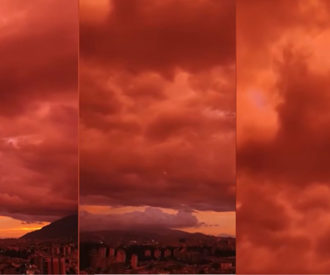 céu vermelho na Venezuela