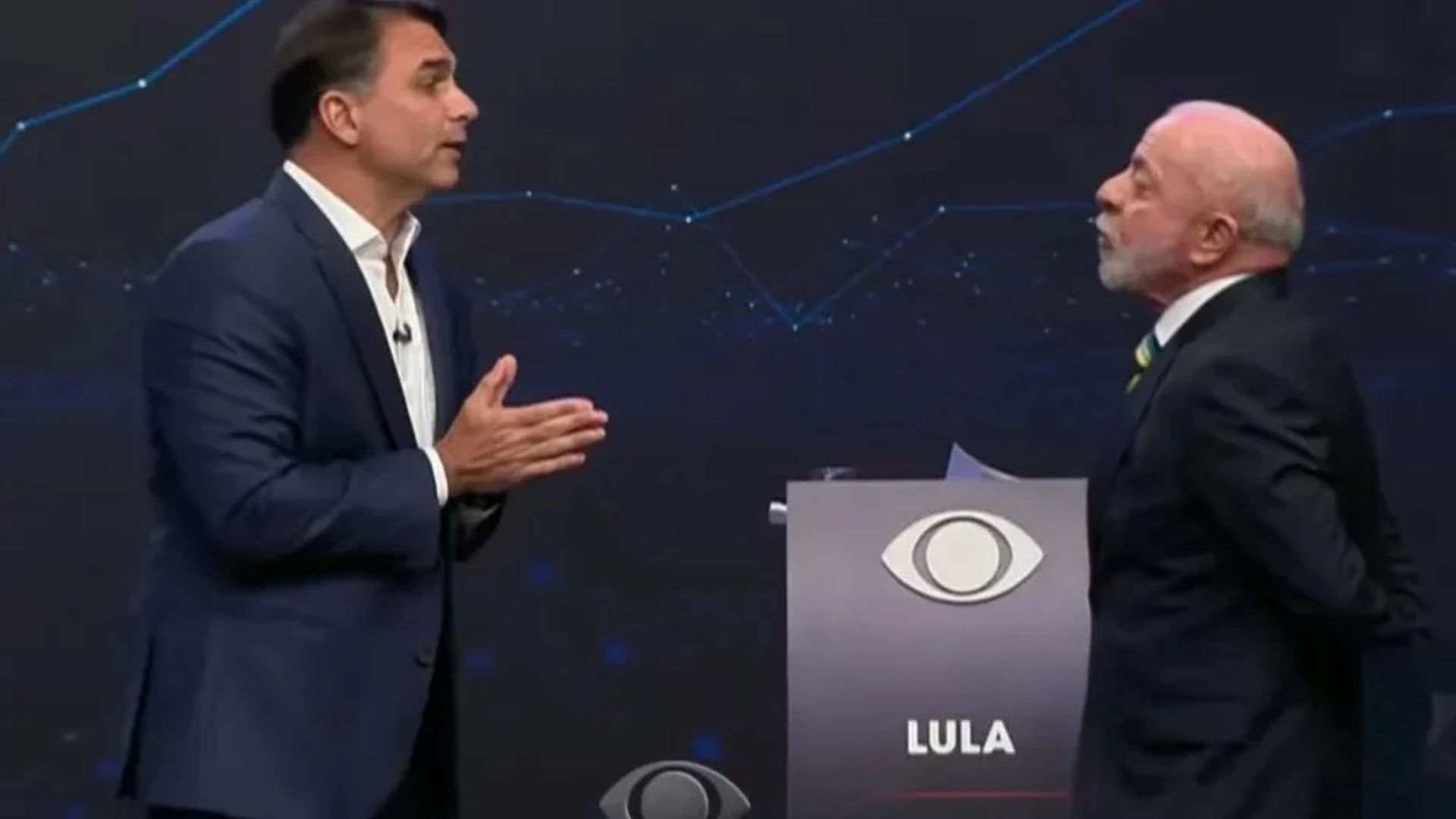 debate entre Lula e Flávio Bolsonaro