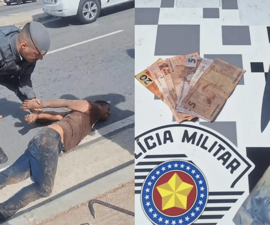 Uma tentativa de fuga inusitada transformou um assalto em um dos assuntos mais comentados das redes sociais nesta quarta-feira (29).
