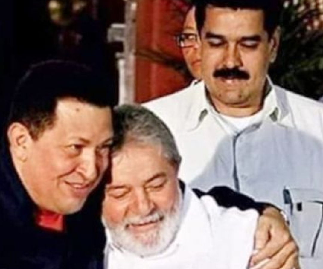 Chaves, Lula e Maduro em Caracas.