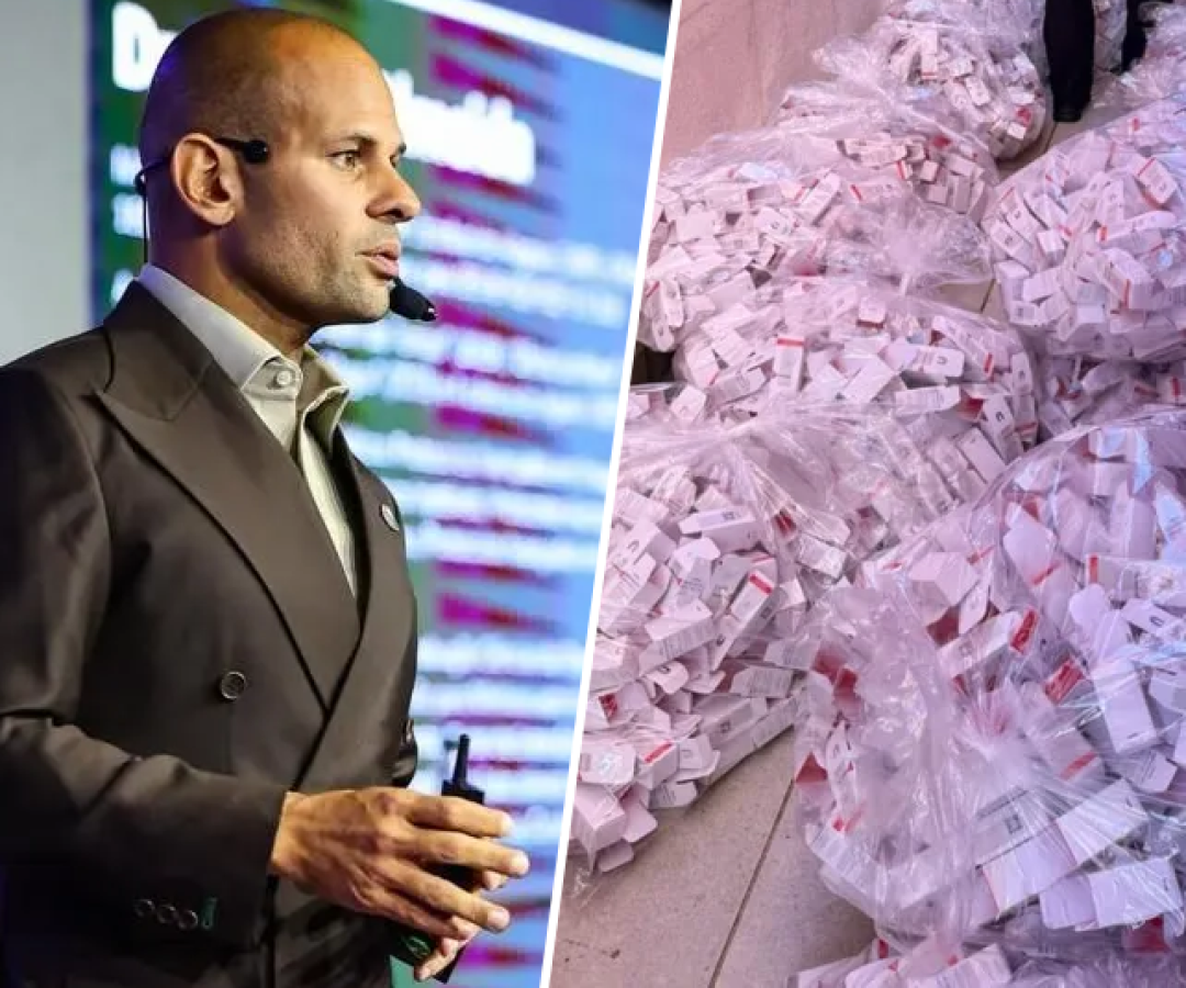 Gabriel Almeida, médico influencer com 750 mil seguidores, é investigado por liderar um esquema ilegal de venda de Mounjaro falso. Durante a Operação Slim, a PF encontrou caixas do medicamento falsificado espalhadas, evidenciando a estrutura clandestina que operava em condições inadequadas e sem controle sanitário. A produção em série em escala industrial foi identificada, configurando um grave risco à saúde pública. A cena revela o alcance e o perigo de um esquema que enganou milhares em busca de soluções rápidas para emagrecer.