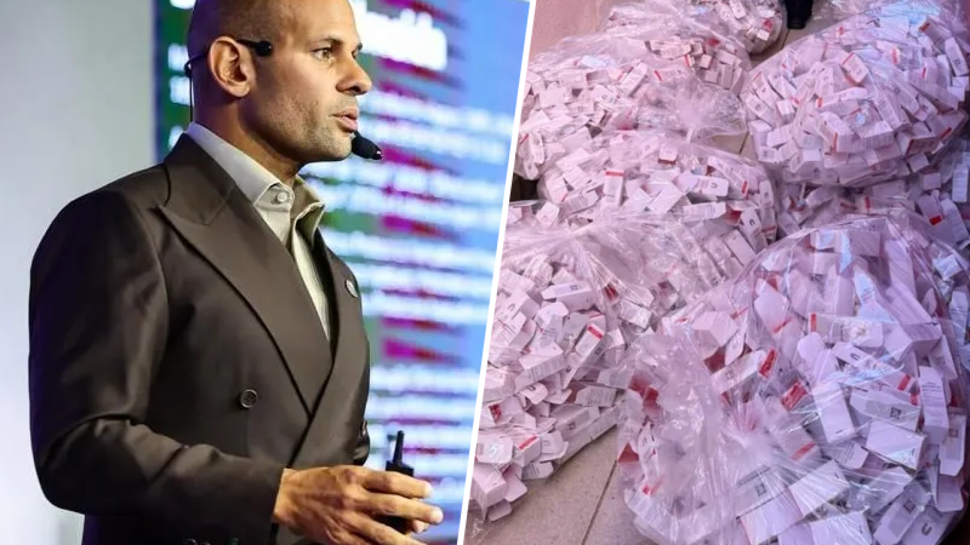 Gabriel Almeida, médico influencer com 750 mil seguidores, é investigado por liderar um esquema ilegal de venda de Mounjaro falso. Durante a Operação Slim, a PF encontrou caixas do medicamento falsificado espalhadas, evidenciando a estrutura clandestina que operava em condições inadequadas e sem controle sanitário. A produção em série em escala industrial foi identificada, configurando um grave risco à saúde pública. A cena revela o alcance e o perigo de um esquema que enganou milhares em busca de soluções rápidas para emagrecer.