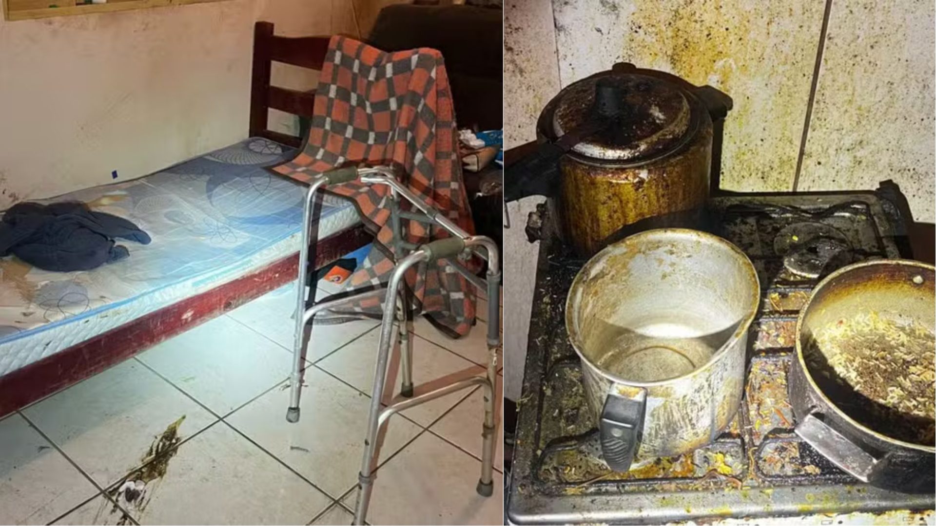 idosa em situação insalubre em MG