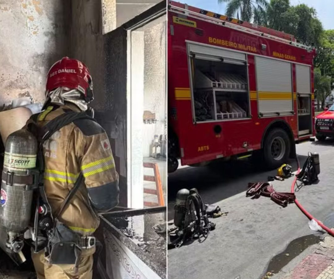 incêndio em apartamento em Juiz de Fora