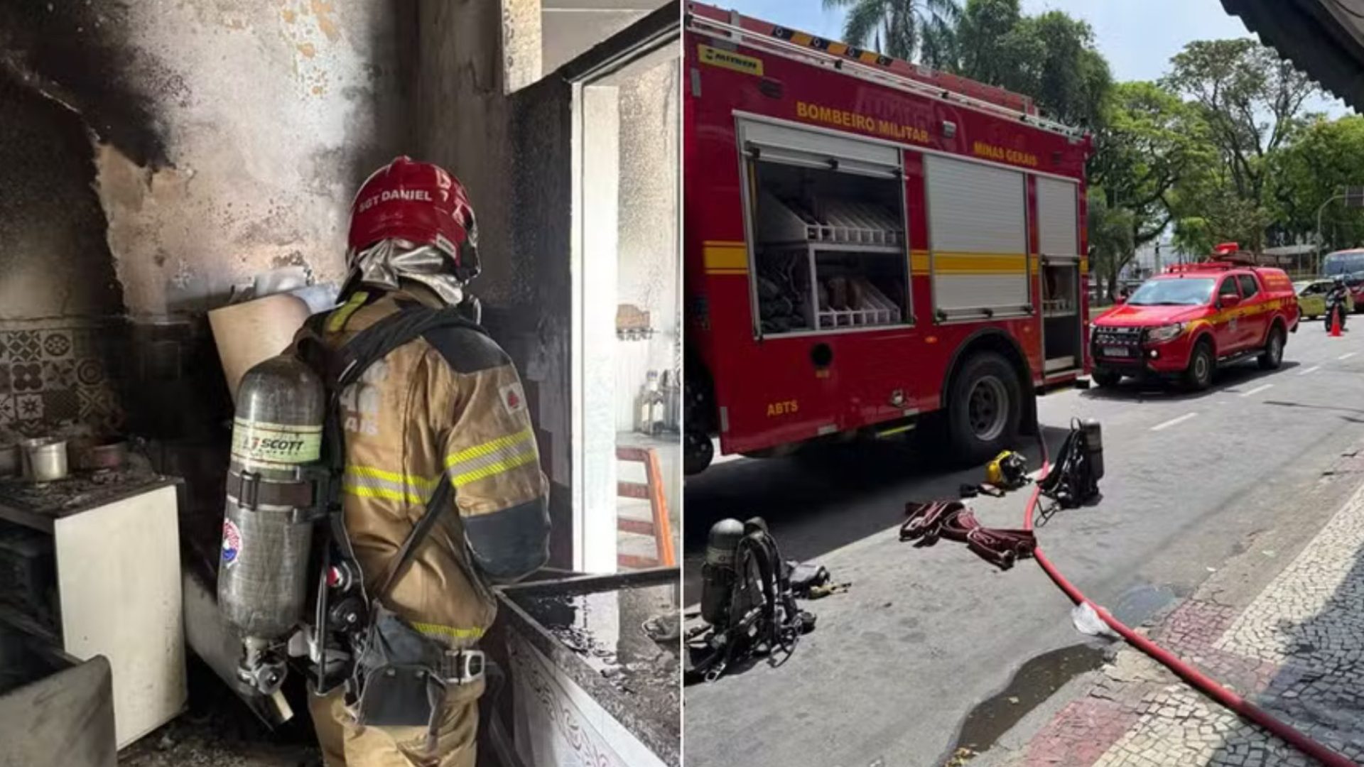 incêndio em apartamento em Juiz de Fora