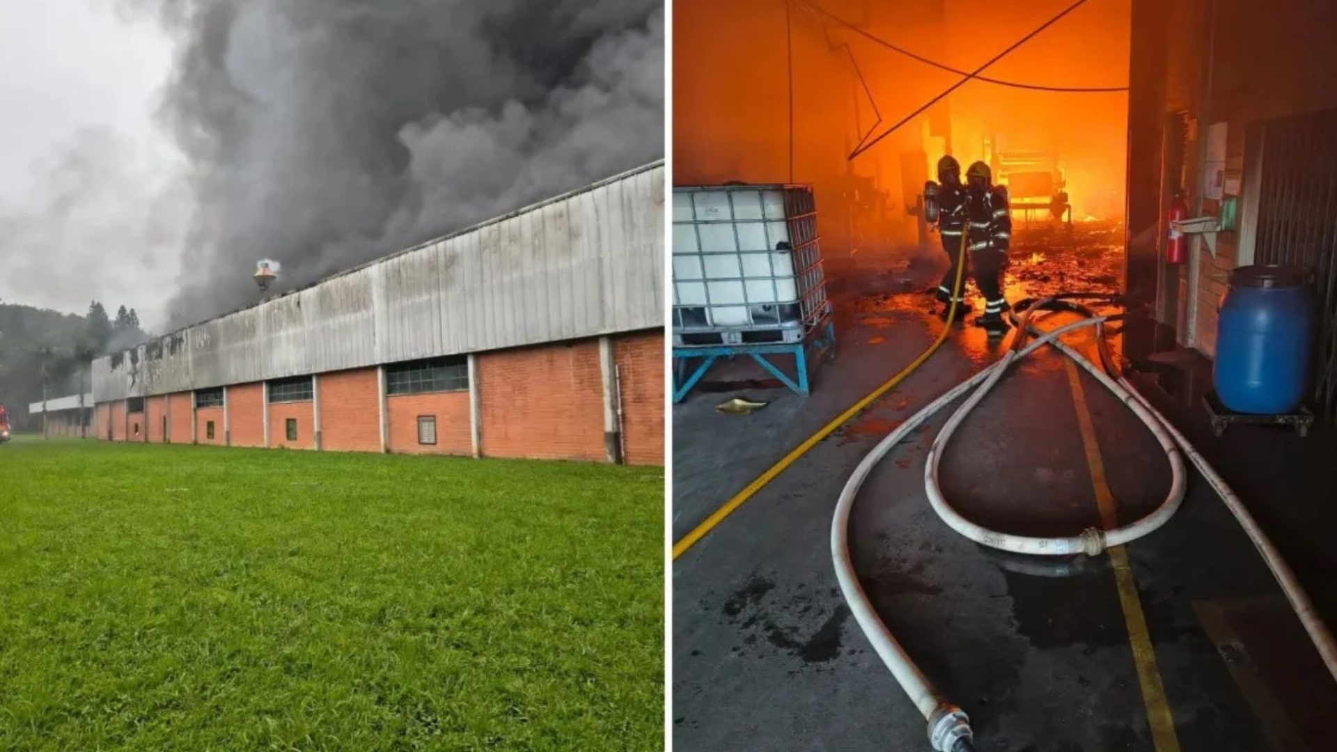 incêndio em fábrica de materiais hospitalares