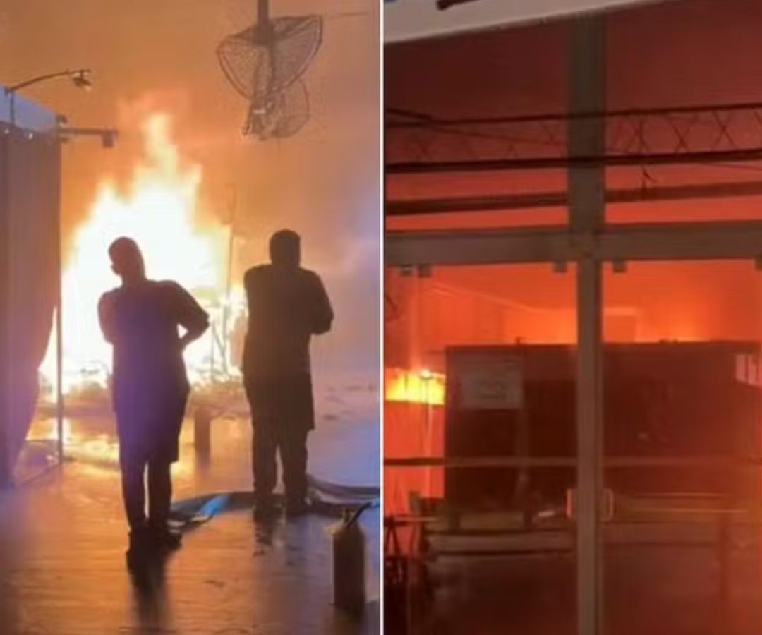 incêndio em shopping de Guarujá