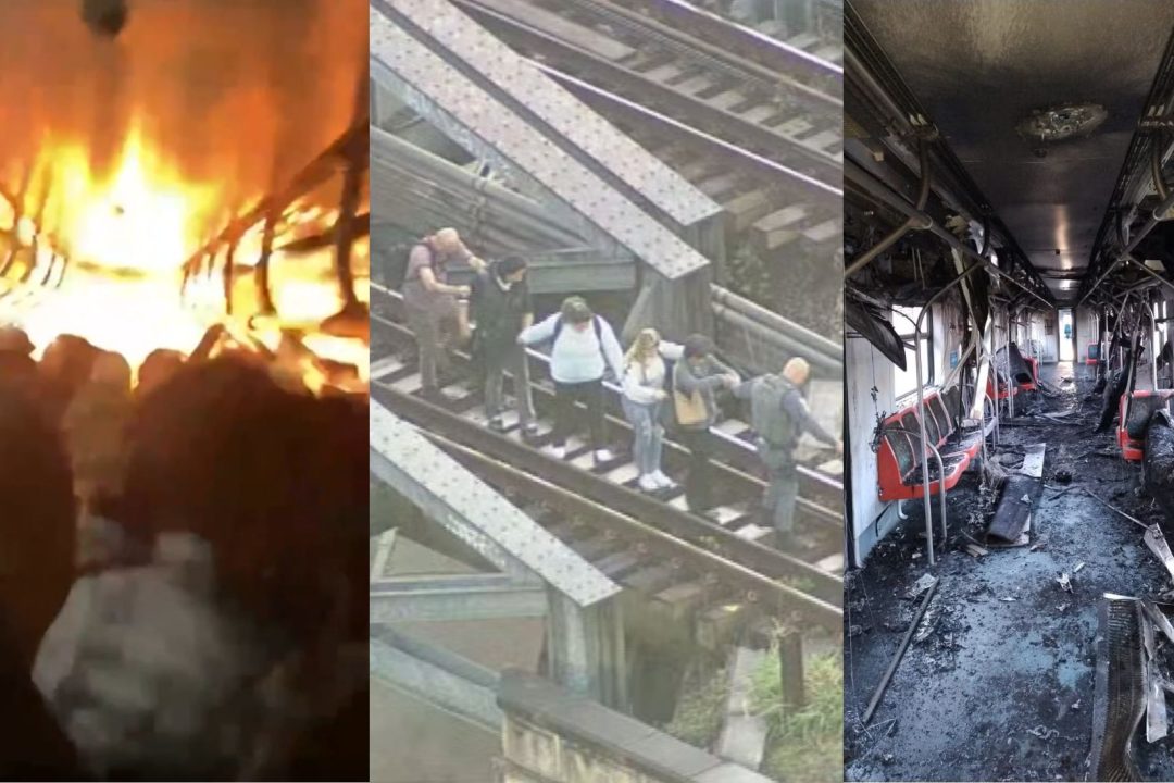 incêndio em trem