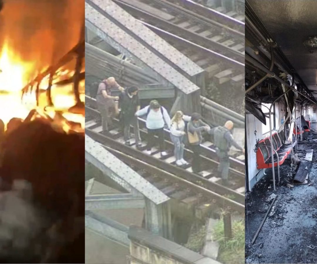 incêndio em trem