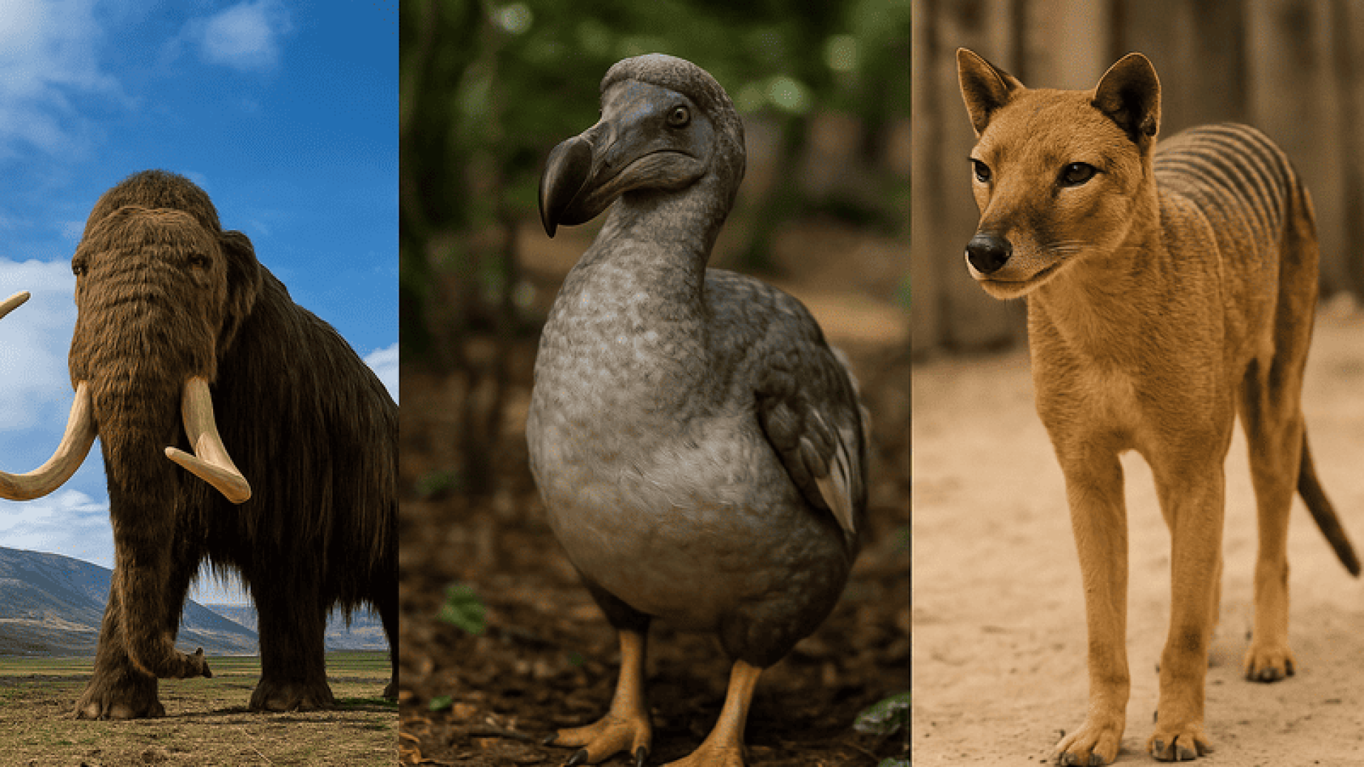 mamute-dodo-lobo-da-tasmania-desextincao