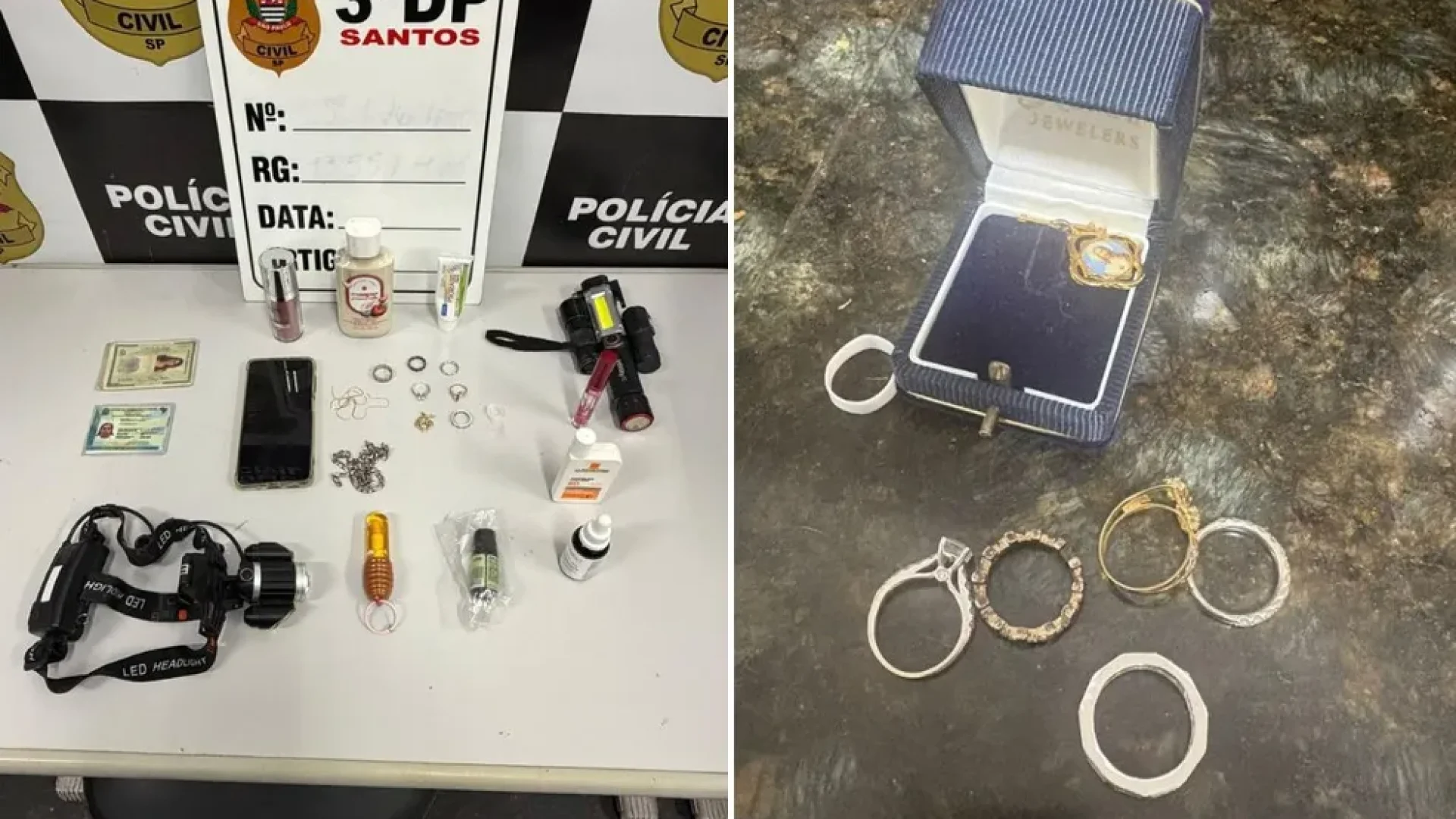 Uma diarista de 44 anos, suspeita de tentar furtar joias e outros objetos de um apartamento na Ponta da Praia, em Santos, ganhou liberdade provisória após ser presa em flagrante.