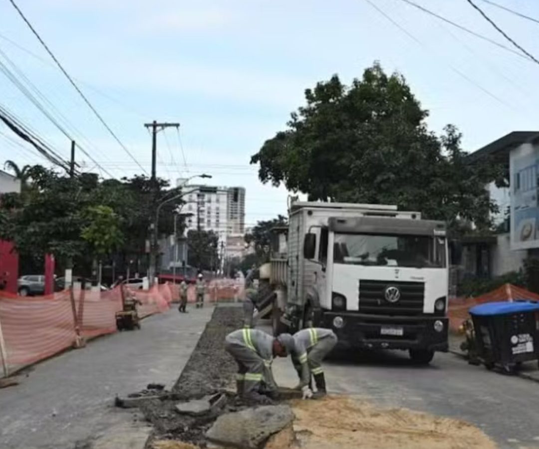 obras em Santos