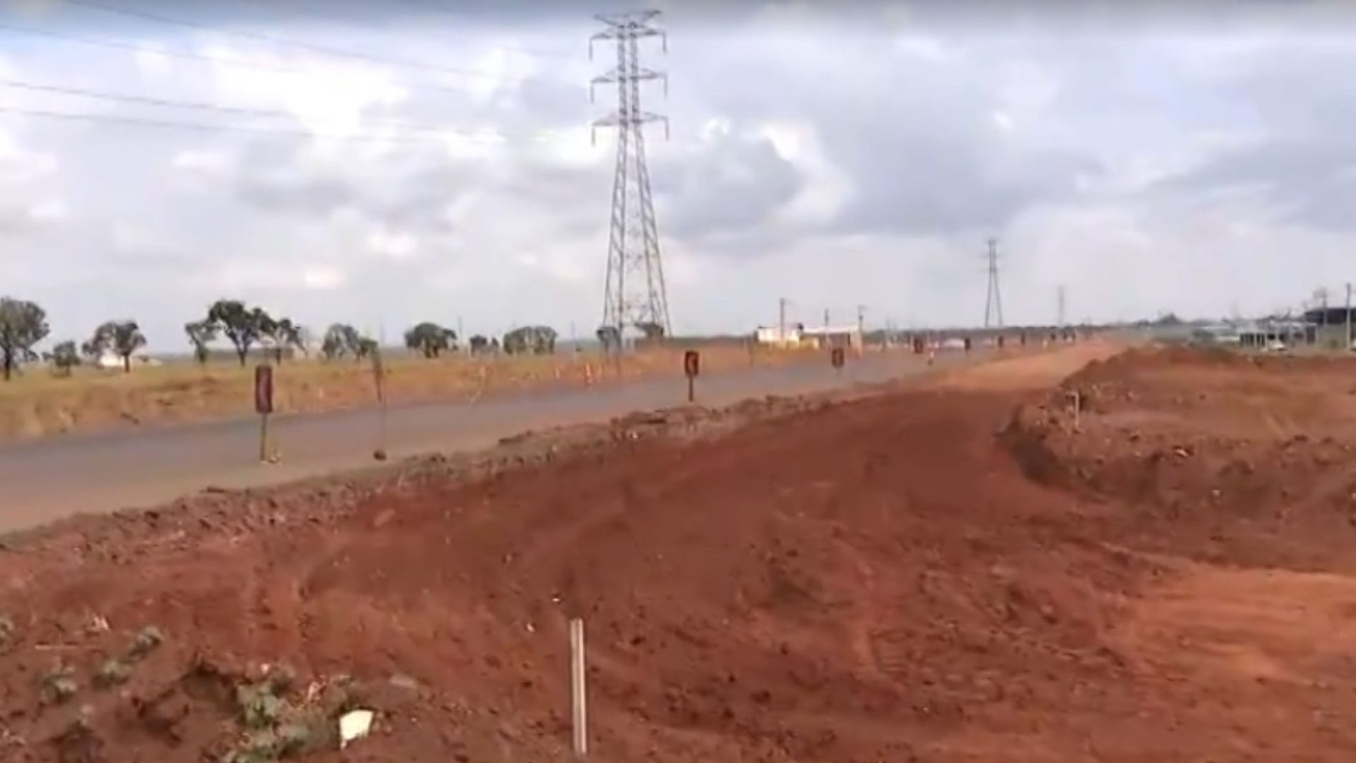 obras no Anel Viário Sul