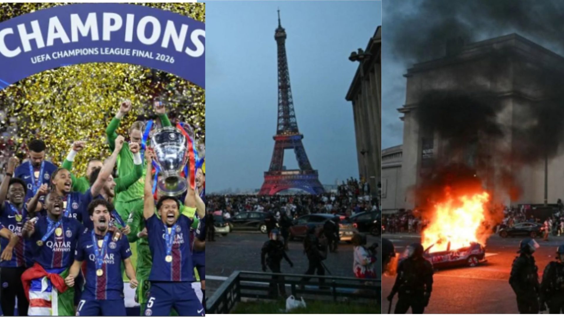 violência na França após título do PSG