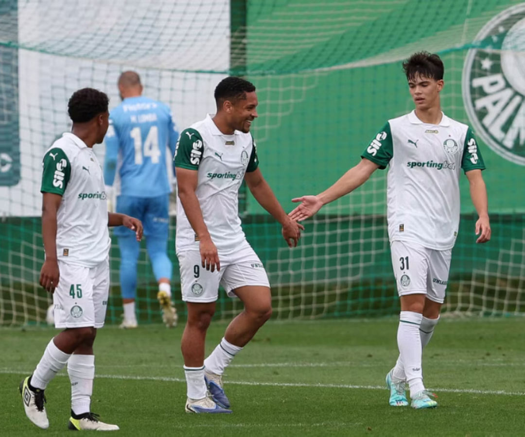 O Palmeiras realizou no sábado (6) um jogo-treino na Academia de Futebol, dividindo o elenco em dois times. O time branco venceu o verde...